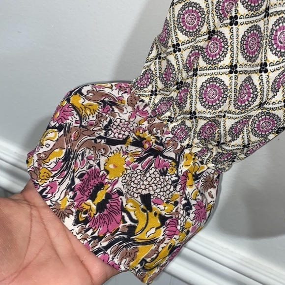 Allison Joy blouse peasant‎ shirt floral medallion small - Picture 3 of 6